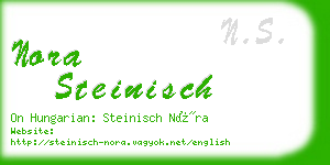 nora steinisch business card